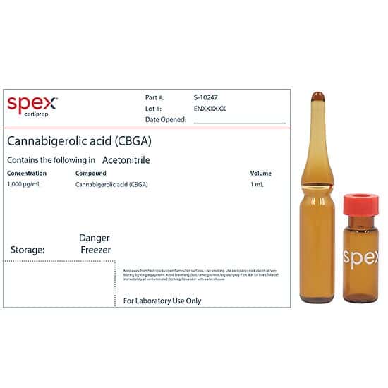 Spex S-10247 Cannabigerolic Acid (CBGA) DEA Controlled Substance, 1,000 µg/mL; 1 mL