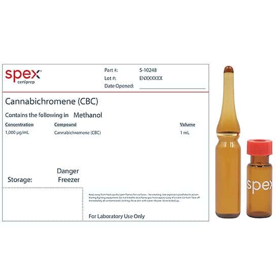 Spex S-10248 Cannabichromene (CBC) DEA Controlled Substance, 1,000 µg/mL; 1 mL