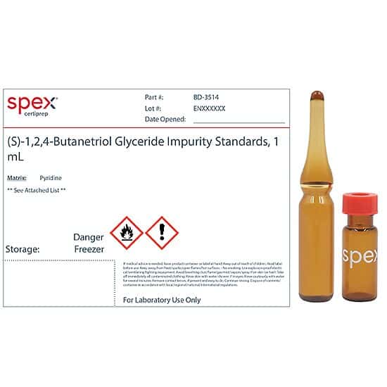 Spex BD-3514 (S)-1,2,4-Butanetriol Glyceride Impurity Standard, 1,000 µg/mL; 5 mL