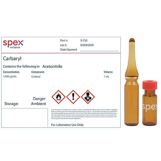 Spex S-725 Carbaryl CannStandard, 1,000 µg/mL in Acetonitrile; 1 mL