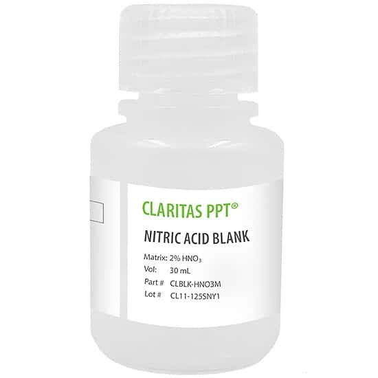 Spex CLBLK-HNO3M Claritas PPT® Grade Nitric Acid Blank in 2% HNO3; 30 mL