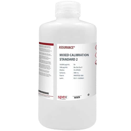 Spex MIXSTD2-500 Assurance® Grade Calibration Standard 2 for AA & ICP; 500 mL