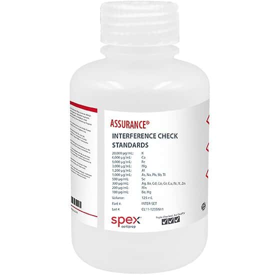 Spex INTER-SET Assurance® Grade Interference Check Standard Set with Mercury; 125mL