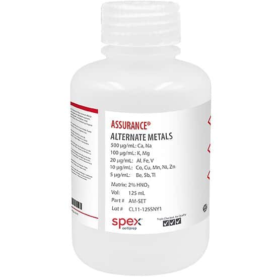 Spex AM-SET Assurance® Grade Alternate Metals Standard Set; 125 mL