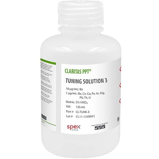 Spex CL-TUNE-3 Claritas PPT® Grade ICP-MS Tuning Solution 3 in 2% HNO3; 125 mL