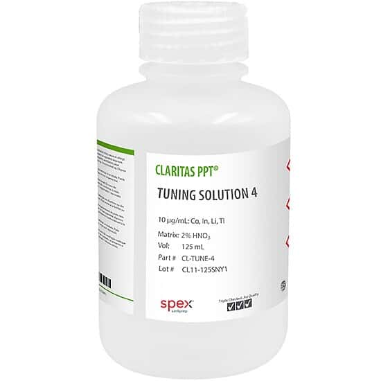 Spex CL-TUNE-4 Claritas PPT® Grade ICP-MS Tuning Solution 4, 10 µg/mL, in 2% HNO3; 125 mL