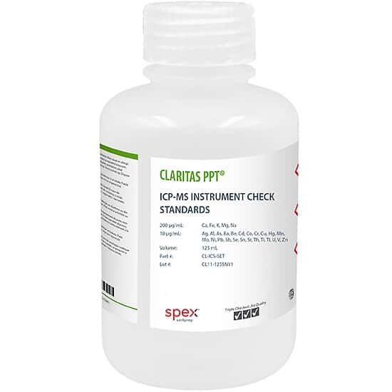Spex CL-ICS-SET Claritas PPT® Grade ICP-MS Instrument Check Standards Set; 125 mL