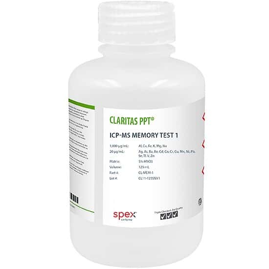 Spex CL-MEM-1 Claritas PPT® Grade ICP-MS Memory Test 1 in 5% HNO3; 125 mL