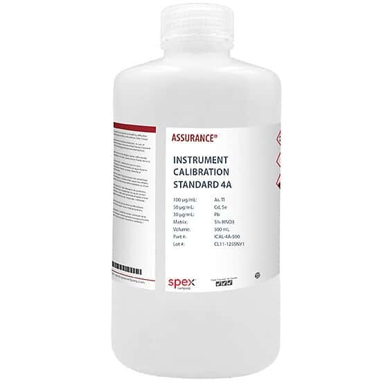 Spex ICAL-4A-500 Instrument Calibration Standard 4 in 5% HNO3; 500 mL