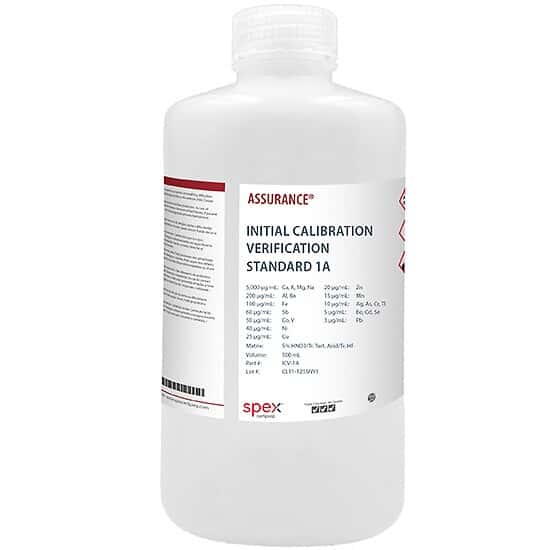 Spex ICV-1A Initial Calibration Verification (ICV) Standard 1A; 500 mL