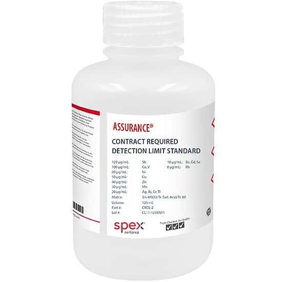 Spex CRDL-2 ICP Contract Required Detection Limit (CRDL) Standard 2; 125 mL