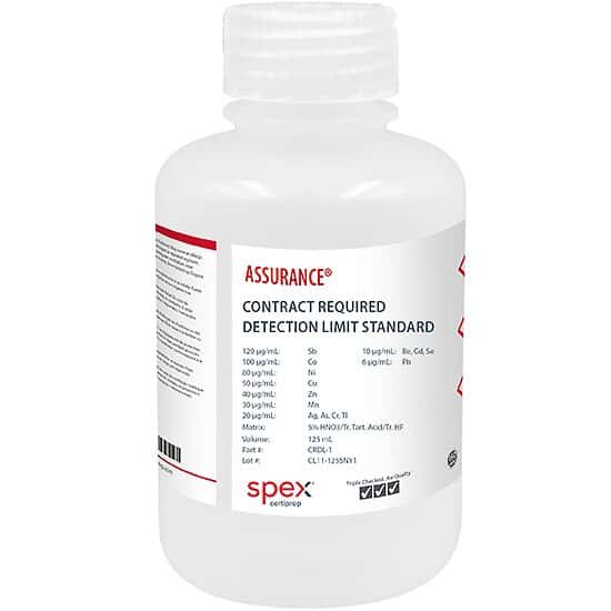 Spex CRDL-1 ICP Contract Required Detection Limit (CRDL) Standard 1; 125 mL