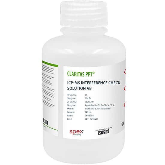Spex CL-INT-B4 ICP-MS Analytes B4 in 5% HNO3/tr. HF; 125 mL