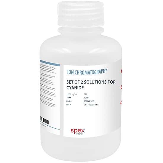 Spex RSCN9-SET Cyanide (CN-) Ion Selective Electrode Standard Set, 2 Solution Set