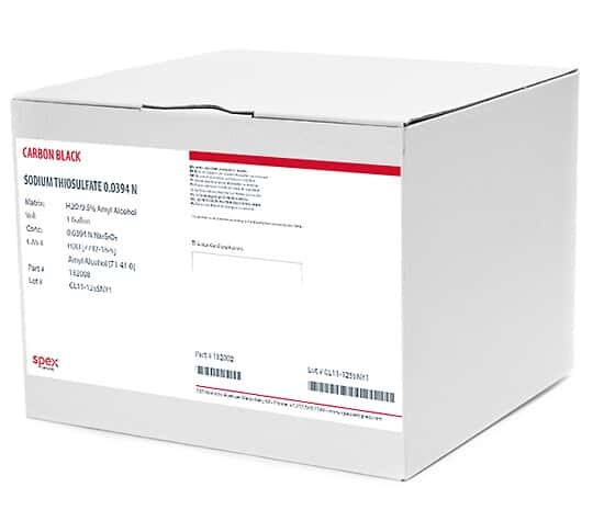 Spex 182002 Sodium Thiosulfate, 0.0394 N in H2O/0.5% Amyl Alcohol; 1 Gallon