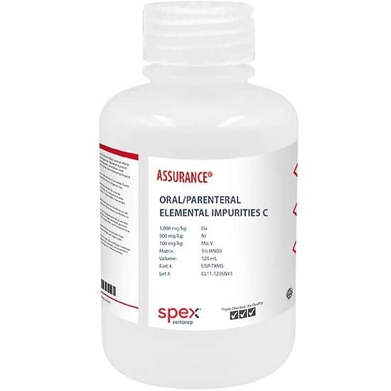 Spex USP-TXM5 Oral/Parenteral Elemental Impurities C Standard; 125 mL