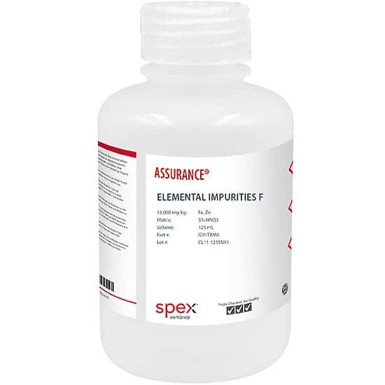 Spex ICH-TXM8 Elemental Impurities F Standard for ICH, 13,000 mg/kg; 125 mL