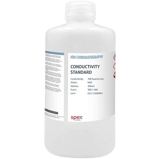 Spex TDS-1-500 Conductivity Standard, TDS as KCl, 100 µmhos; 500 mL