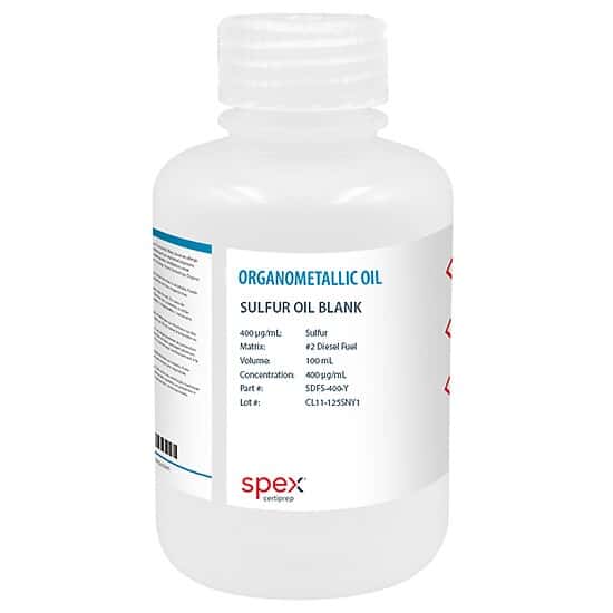 Spex SDFS-400-Y Sulfur Oil Standard, 400 µg/g in #2 Diesel Fuel; 100 mL