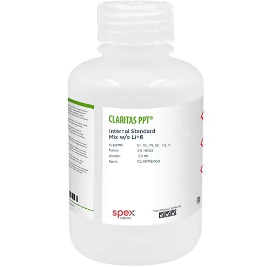 Spex CL-ISM1E-100 Internal Standard Mix without Li+6, 10 µg/mL in 5% HNO3; 125 mL