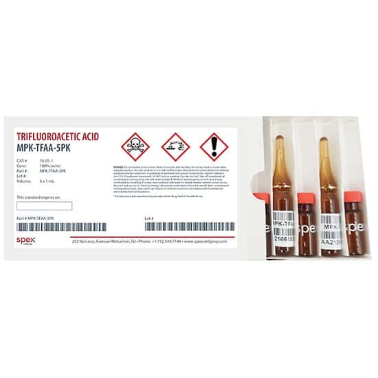 Spex MPK-TFAA-5PK Trifluoroacetic Acid Mobile Phase Modifier for HPLC/LCMS, Neat; 5 x 1 mL