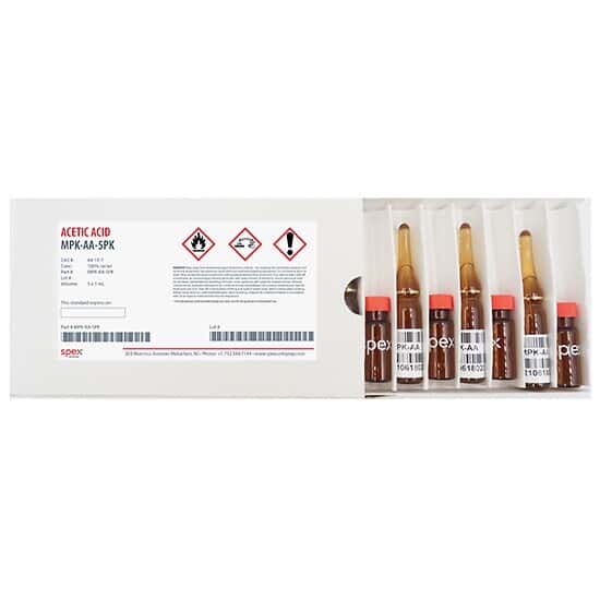 Spex MPK-AA-5PK Acetic Acid Mobile Phase Modifier for HPLC/LCMS, Neat; 5 x 1 mL