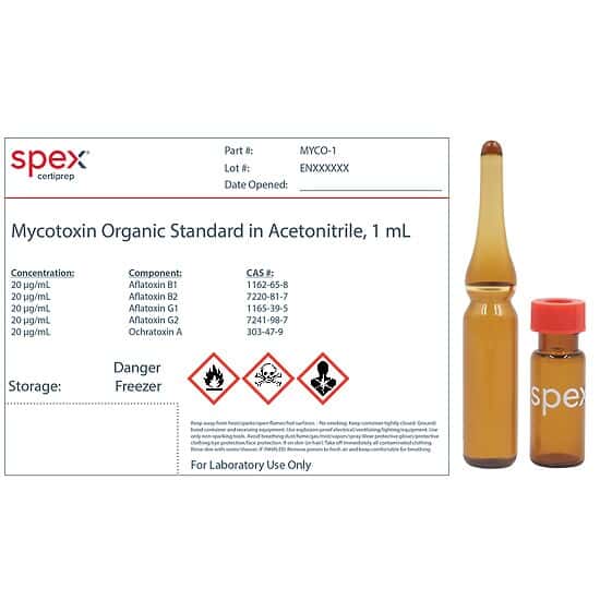 Spex MYCO-1 Mycotoxin Standard Mix, 10 µg/mL in Acetonitrile; 1 mL