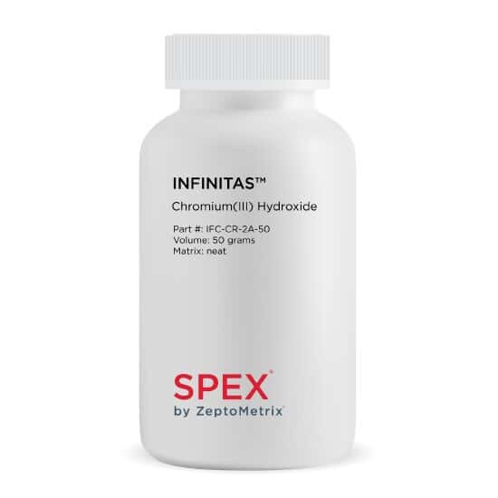 Spex Infinitas™ IFC-CR-2A-50 Chromium(III) Hydroxide, = 99.99% Trace Metal Basis, 50 g