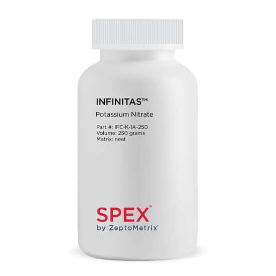 Spex Infinitas™ IFC-K-1A-250 Potassium Nitrate, = 99.99% Trace Metal Basis, 250 g