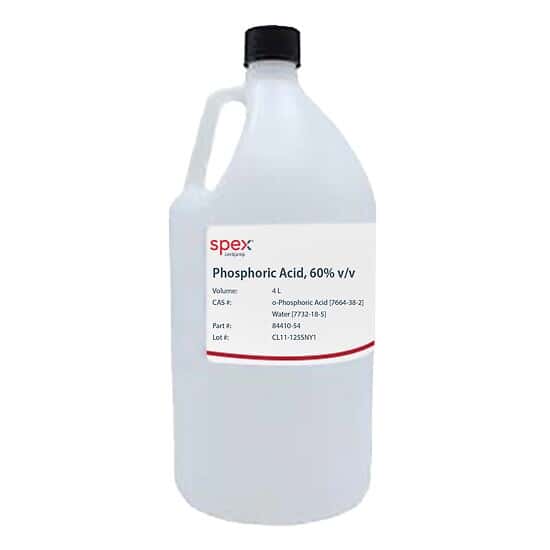 Spex Phosphoric Acid, 60% v/v; 4 L