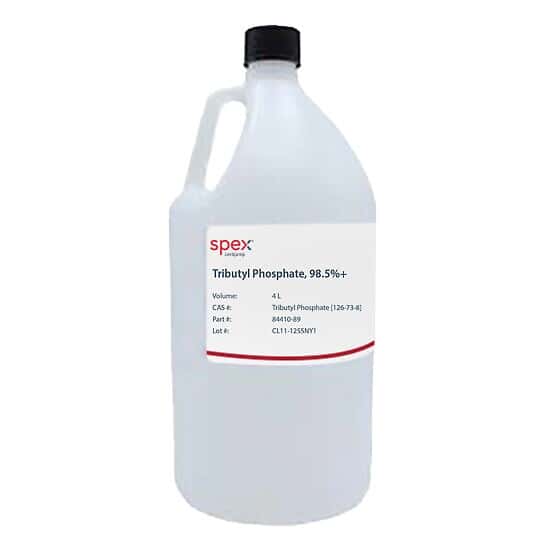 Spex Tributyl Phosphate, 98.5%+, Purified Grade; 4 L