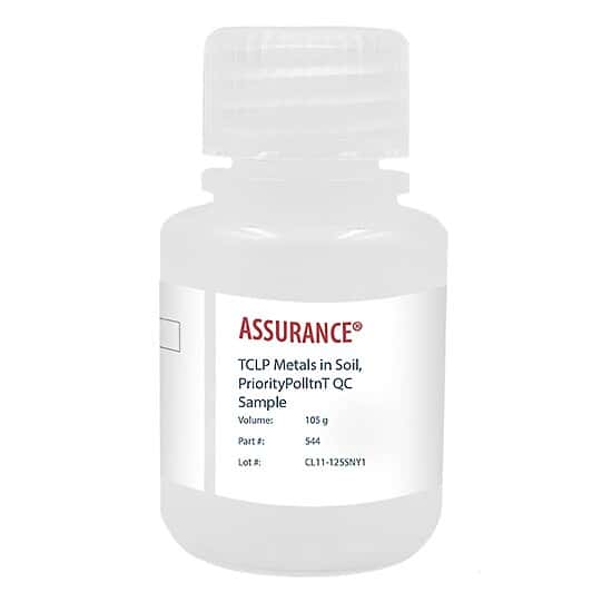 Spex CertiPrep 544 TCLP Metals in Soil, PriorityPolltnT QC Sample; 105 ...