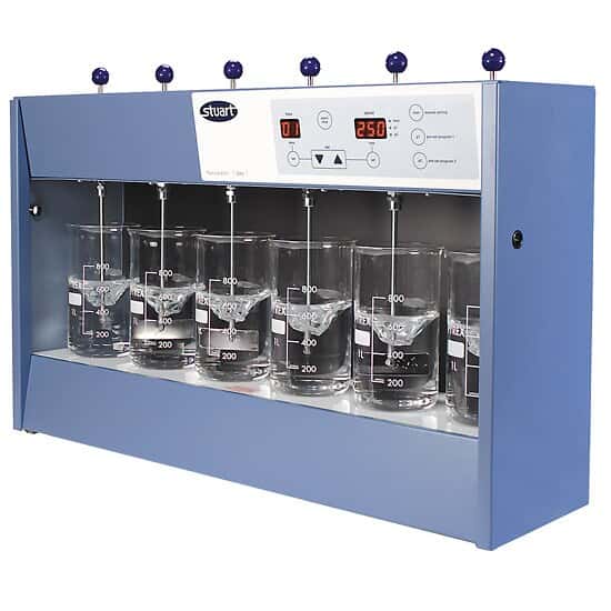 Stuart Flocculation Jar Tester, 6place; 230 VAC, 50 Hz from ColeParmer