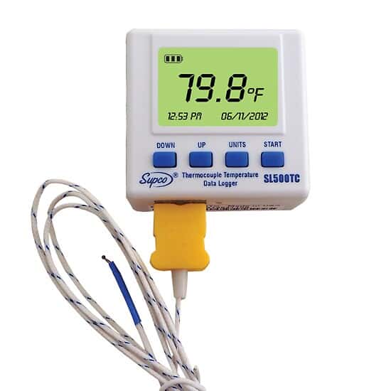 Supco SL500TC Thermocouple Temperature Data Logger with Real Time LCD