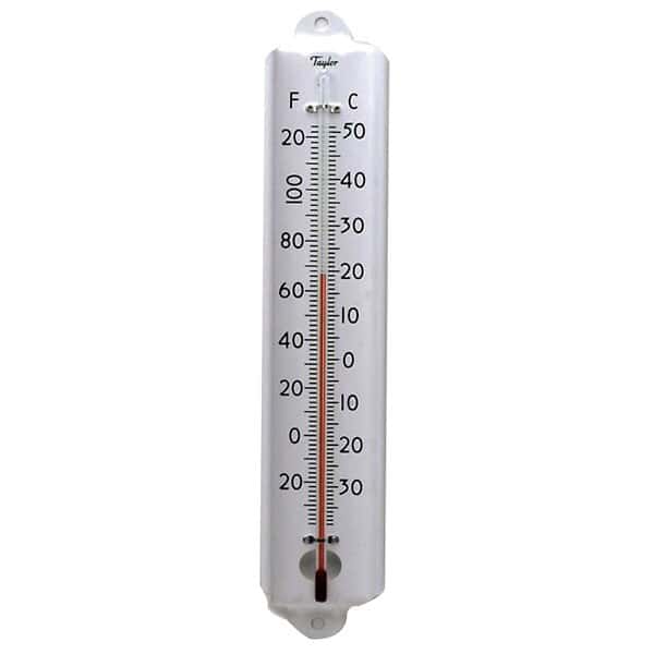 Taylor 1105J Vertical Metal Wall Thermometer, 12" , 30F to 120F from