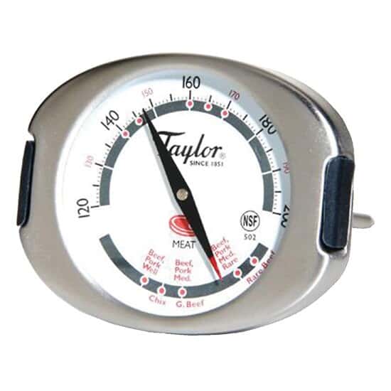 Taylor 502 Connoisseur Series Analog Bimetal Meat Thermometer with Dual