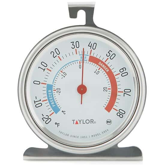 Taylor 5924 Classic Refrigerator / Freezer Analog Extra-Large Dial Thermometer