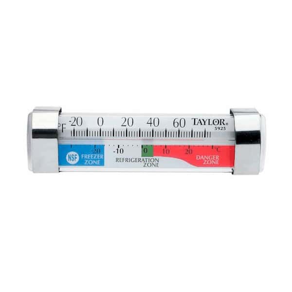 Taylor 5925N  Refrigerator / Freezer Analog Tube Thermometer with Magnifier