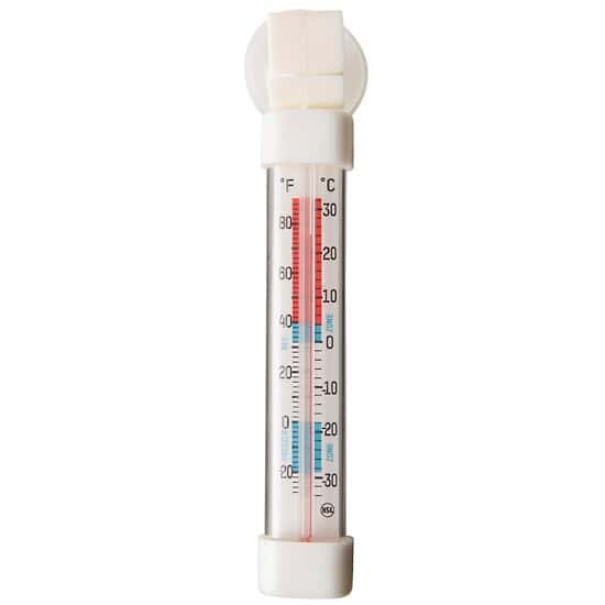 Taylor 5926 TruTemp Series  Refrigerator / Freezer Analog Tube Thermometer with Safety Zones