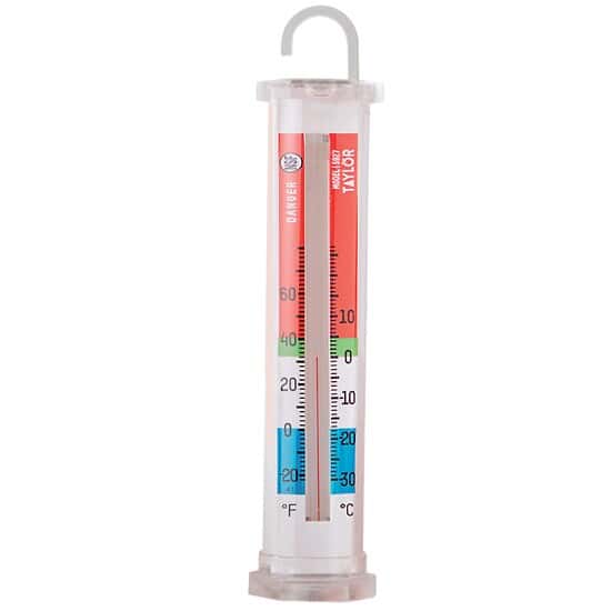 Taylor 5927 TempRite Series Refrigerator / Freezer Glycol-Filled Tube Thermometer