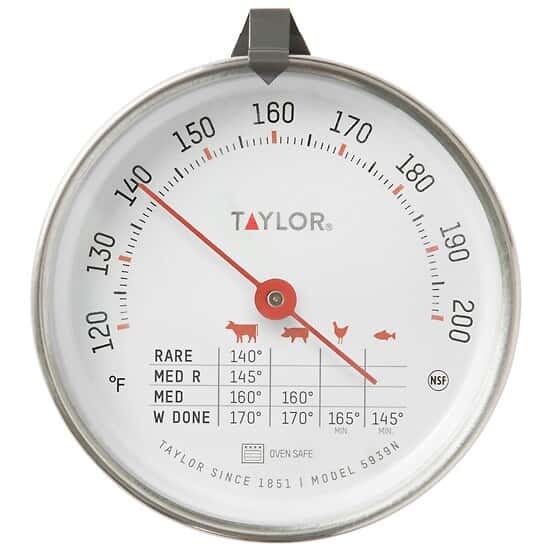 Taylor 5939N Analog Bimetal Meat Thermometer, NSF Listed from Masterflex