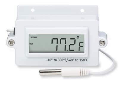 Taylor Panel-Mount LCD Thermometer with Remote Probe; -40-150C/-40-300F