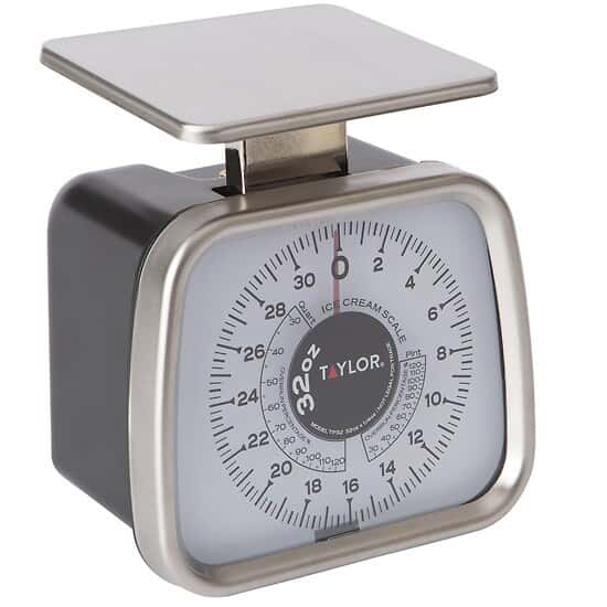 Taylor TP32 Mechanical SS Fixed Dial Portion Scale, 32 oz x 1/4 oz. for Ice Cream