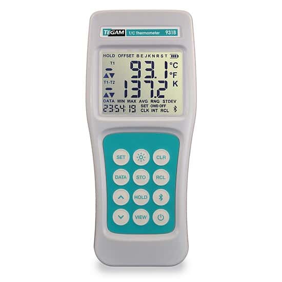 Tegam 931B Datalogging Thermocouple Thermometer with Wireless Connectivity, Single-Input
