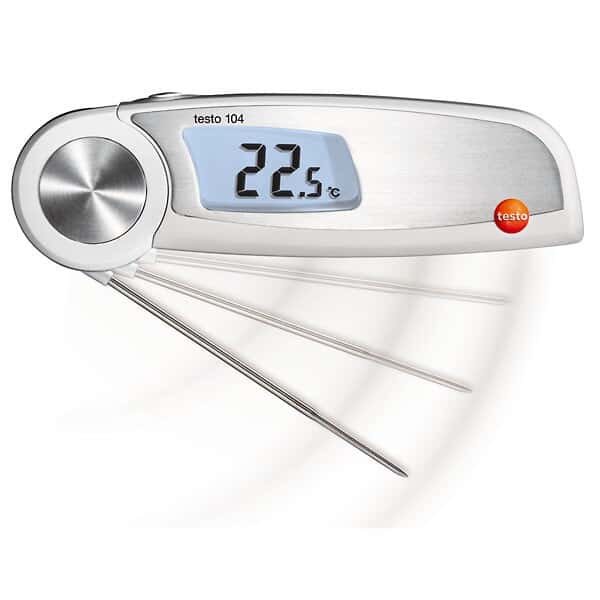 Testo 0563 0104 Waterproof Folding Food Thermometer, Narrow; -58 to 482 F