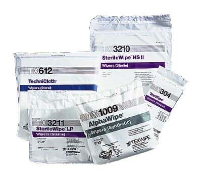 Texwipe TX1118 Low-Particulate Wipes, 18