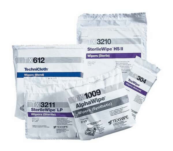 Texwipe TX3225 Sterile dry wipes, 12