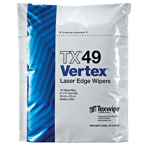 Texwipe TX42 Cleanroom Wipe, High-sorption, 12