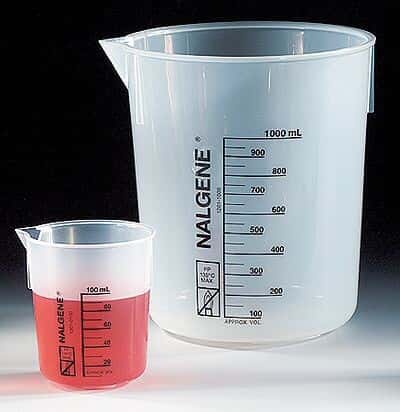 Thermo Scientific Nalgene 1201-0600 polypropylene Griffin low-form beaker, 600 mL