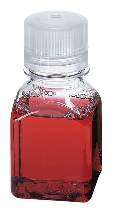 Thermo Scientific Nalgene 2015-0125 Polycarbonate Graduated Square Bottle, 125 mL, 6/pk